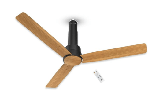 Havells 1200mm Elio Prime BLDC Motor Ceiling Fan | Remote Controlled, High Air Delivery Fan | 5 Star Rated, Upto 60% Energy Saving, 2 Year Warranty | (Pack of 1, Pinewood Matte Black)